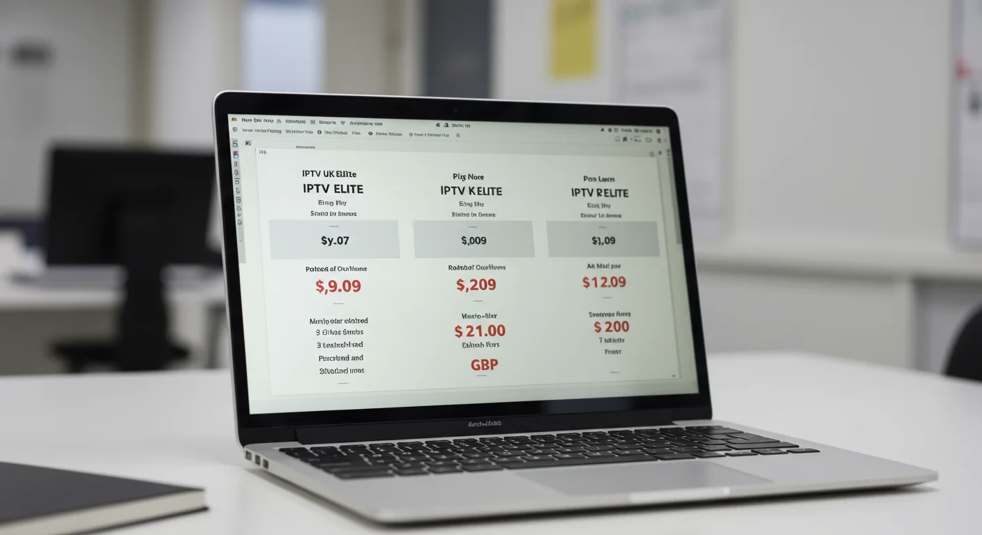 IPTV UK subscription pricing 2026 — monthly from £12, quarterly £28, annual £55 UK IPTV plans
