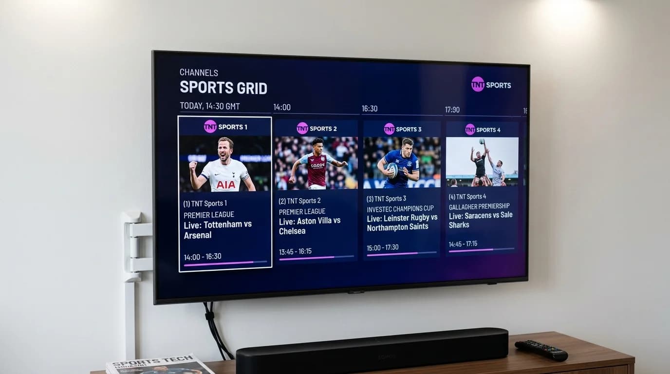 BT Sport IPTV UK channels — TNT Sports live via UK IPTV subscription from £12 per month