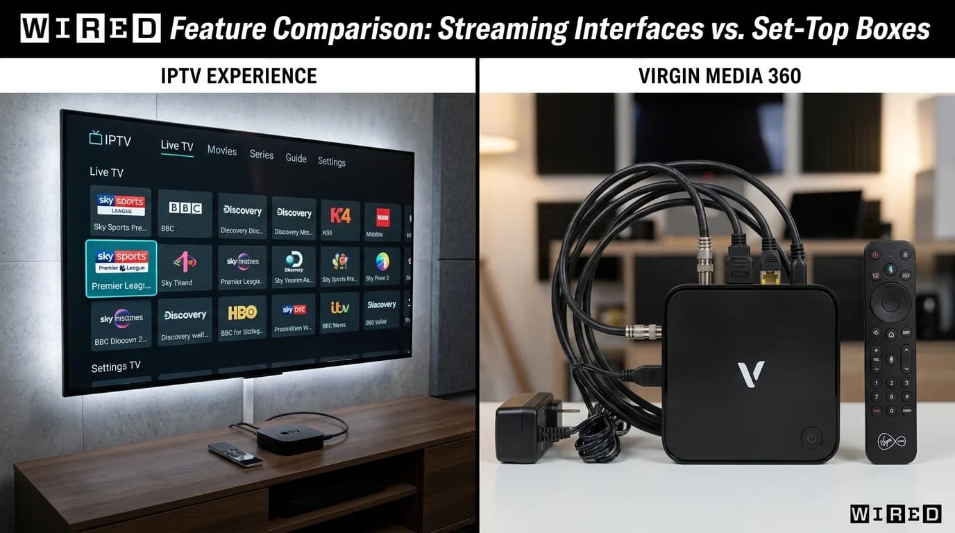 IPTV UK subscription vs Virgin Media comparison — save £48/month with UK IPTV from £12