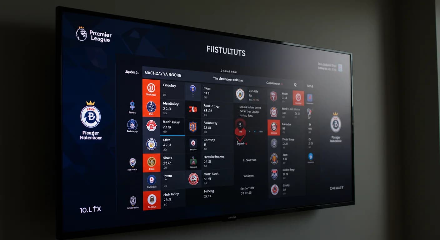 Premier League 2026 fixtures on IPTV UK subscription — all EPL matches live from £12